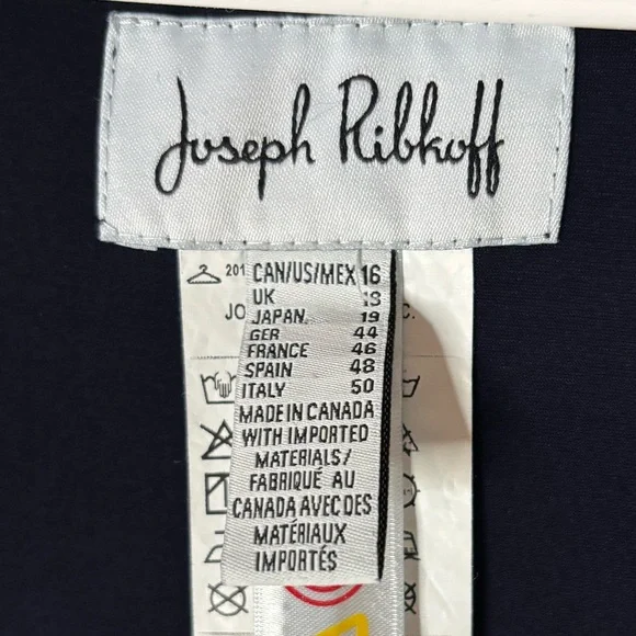 Joseph Ribkoff Navy Sheer Sleeve Jumpsuit - Picture 3 of 9